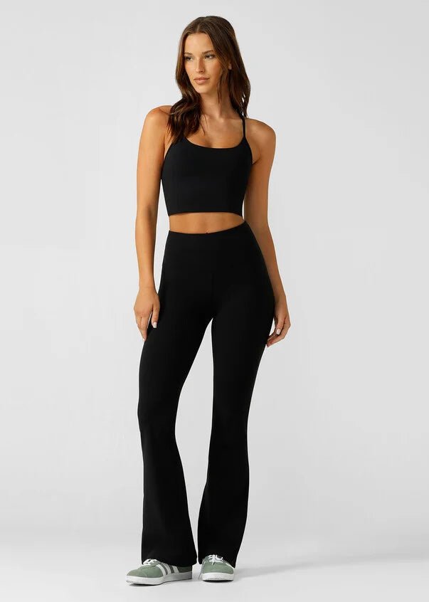 Effortless Phone Pocket Flared Leggings - Black - Sare StoreLorna JaneLeggings