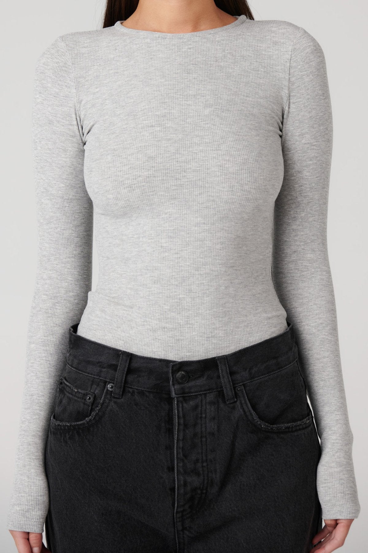Elise Bodysuit - Grey Marle - Sare StoreBayse BrandBodysuit