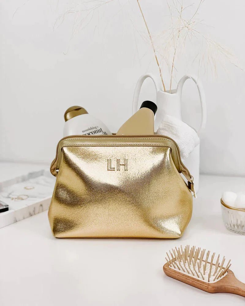 Eliza Neoprene Makeup Bag - Gold - Sare StoreLouenhidecosmetic bag