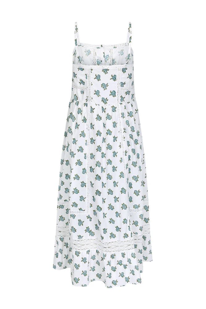 Fable Block Printed Strappy Sundress - Wild Poppy - Sare StoreSPELLDress