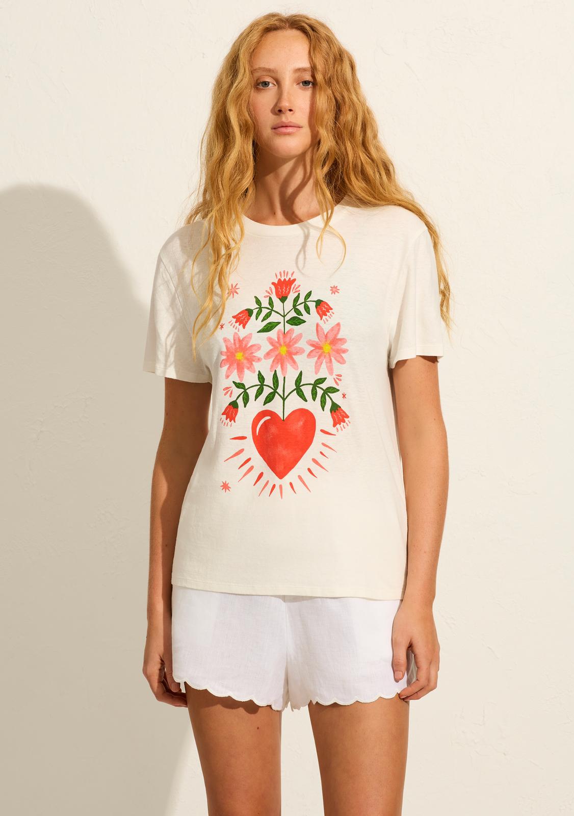 Fallen Hearts Classic Tee - Off White - Sare StoreAuguste The LabelTee