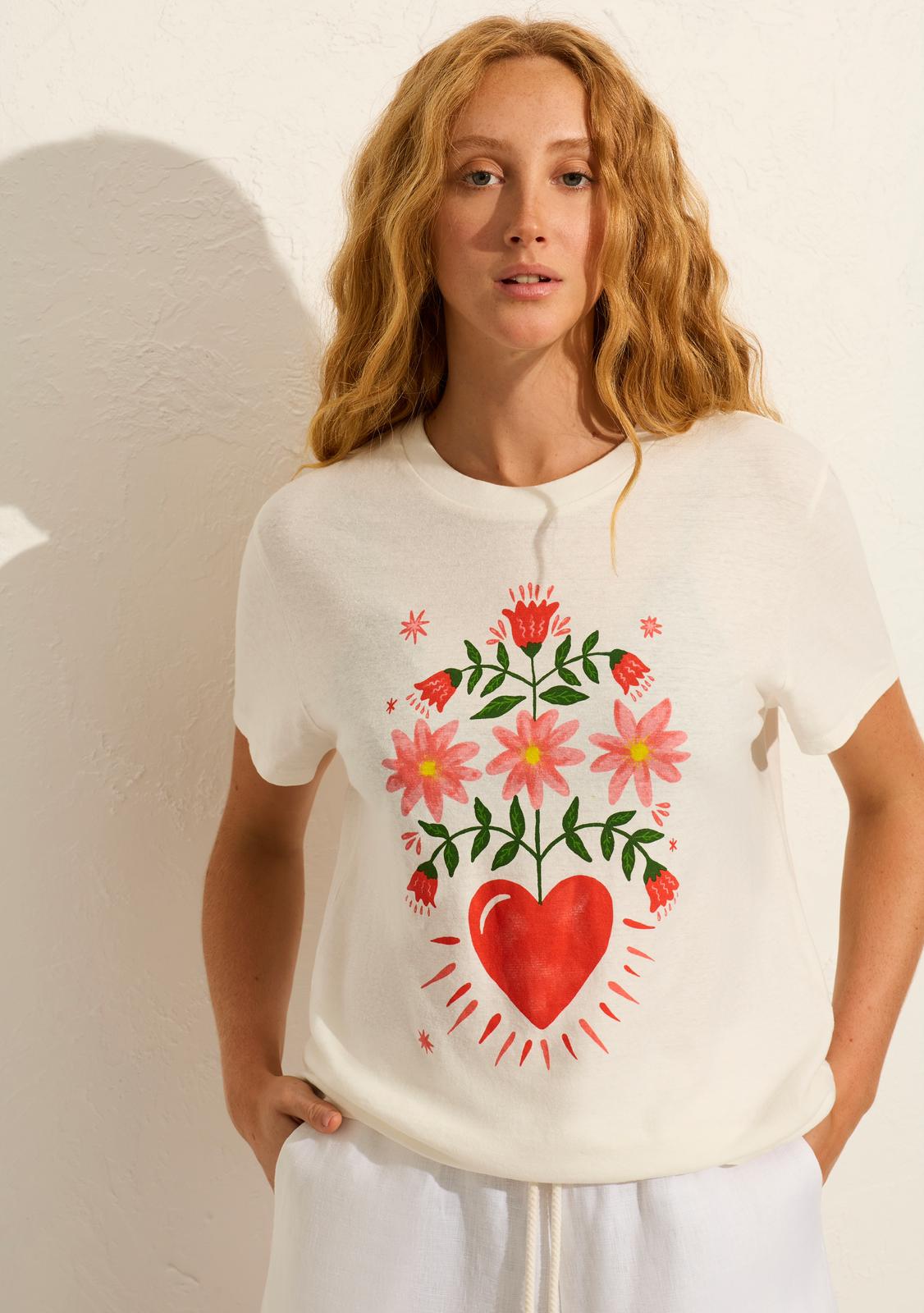 Fallen Hearts Classic Tee - Off White - Sare StoreAuguste The LabelTee