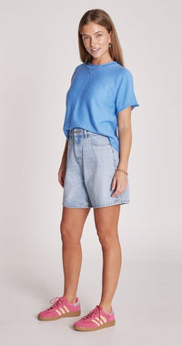 Faye Knitted Tee - Cornflower Blue - Sare StoreFeather and NoiseTee