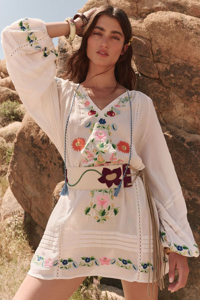 Florapaloosa Embroidered Tunic Dress - Wildflower - Sare StoreSPELLDress