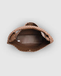 Gabby Woven Shoulder Bag - Chocolate - Sare StoreLouenhideHandbag