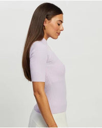 Gena Rib Top- Lilac - Sare StoreWhite by FTLTops