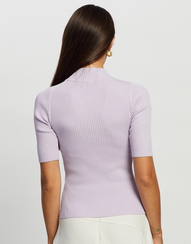 Gena Rib Top- Lilac - Sare StoreWhite by FTLTops