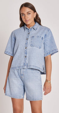 Grace Denim Shirt - Capri Blue - Sare StoreFeather and NoiseShirt