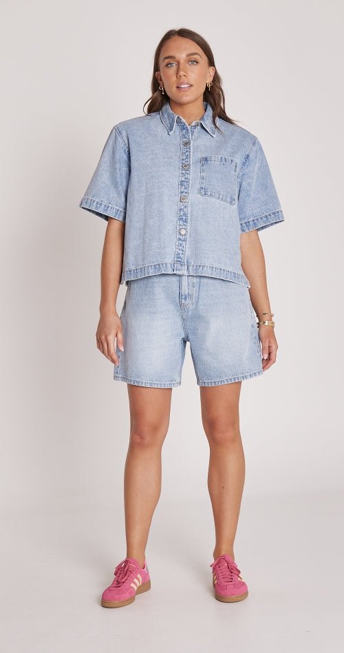 Grace Denim Shirt - Capri Blue - Sare StoreFeather and NoiseShirt