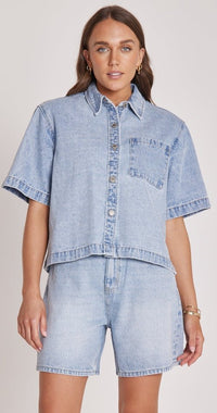 Grace Denim Shirt - Capri Blue - Sare StoreFeather and NoiseShirt