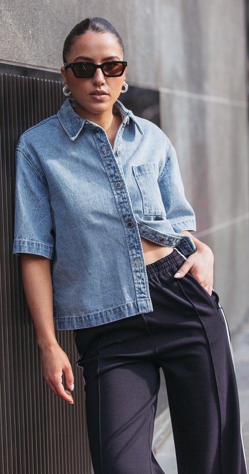 Grace Denim Shirt - Capri Blue - Sare StoreFeather and NoiseShirt