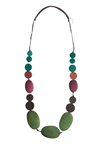 Green Multi Wooden Bead Necklace - Sare StoreCinnamon CreationsNecklace