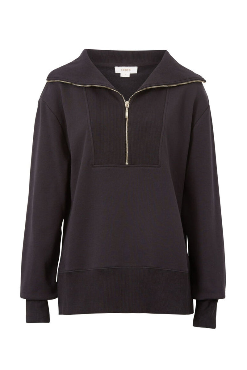 Half Zip Sweat - Phantom - Sare StoreCeres LifeSweater