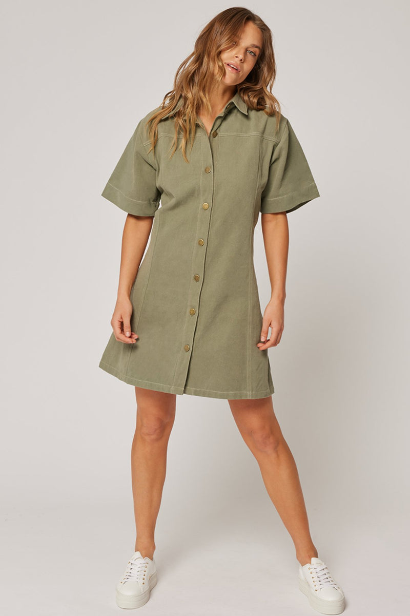 Hallie Dress - Khaki - Sare StoreCartel & WillowDress