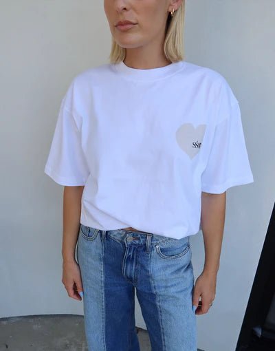 Heart Tee - Cream - Sare StoreSsaintTee