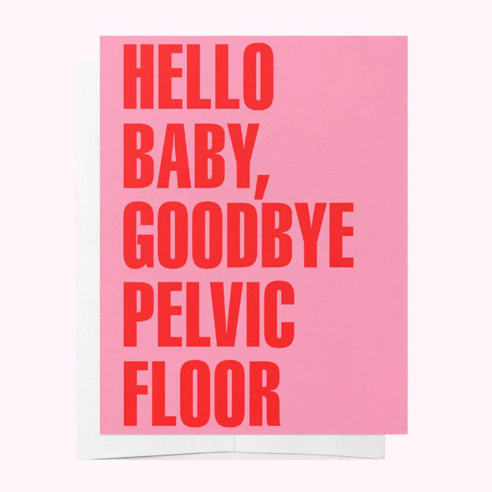 Hello Baby - Pink & Red Baby Shower Greeting Card - Sare StoreBad on PaperGreeting Cards