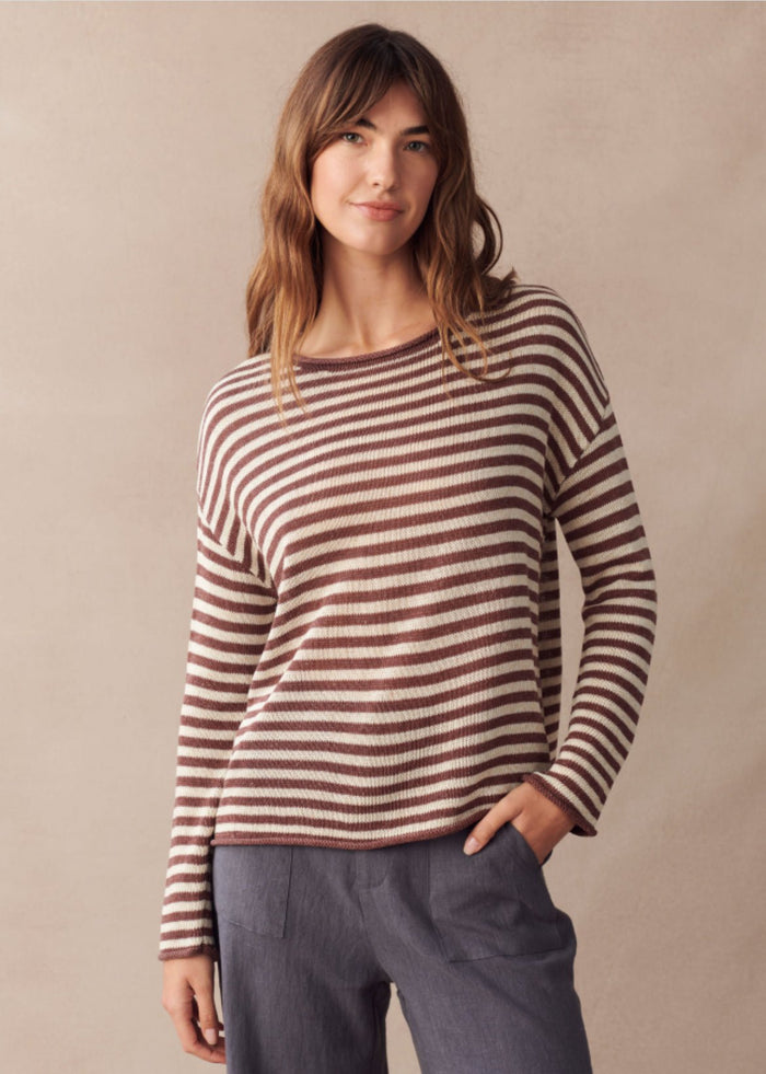 Isa Stripe Knit - Cherry/Natural Stripe - Sare StoreLittle LiesShirt