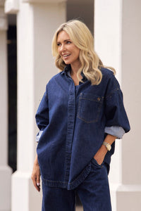 Jacqui Felgate Long Sleeve Denim Shirt - MIdnight - Sare StoreCeres LifeShirt