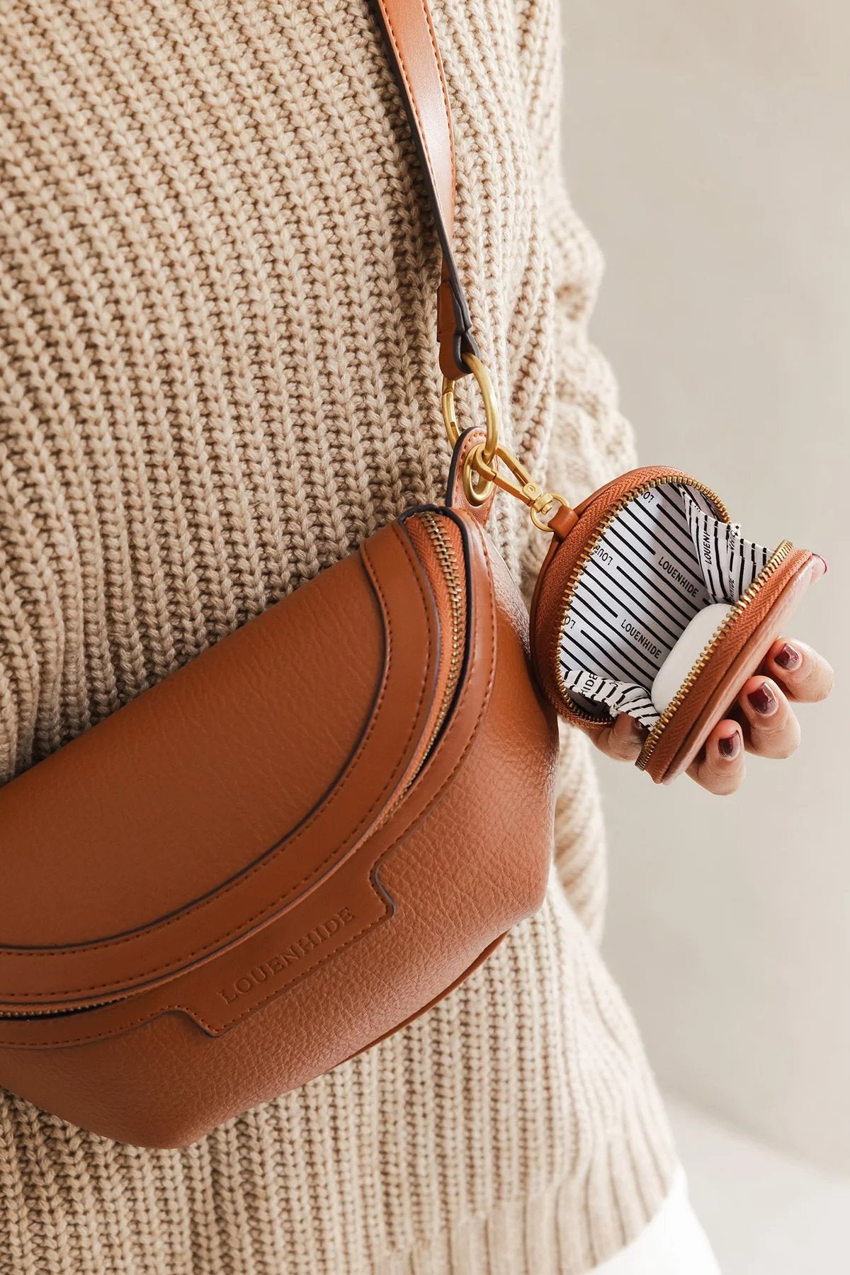 Joey Sling Bag - Tan - Sare StoreLouenhideHandbag