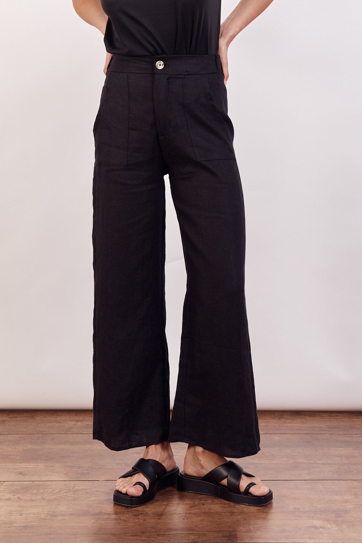 Jude Linen Pants - Black - Sare StoreLittle LiesPants