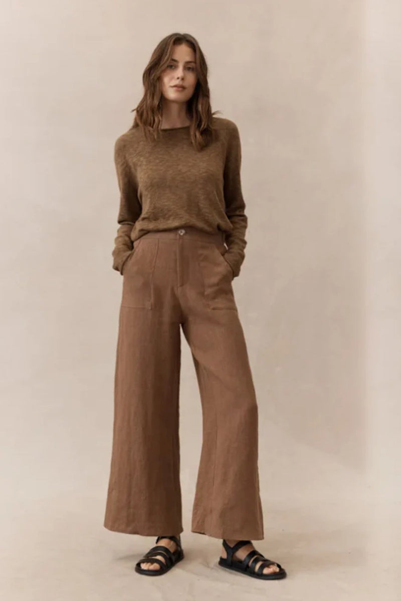 Jude Linen Pants - Mocha - Sare StoreLittle LiesPants