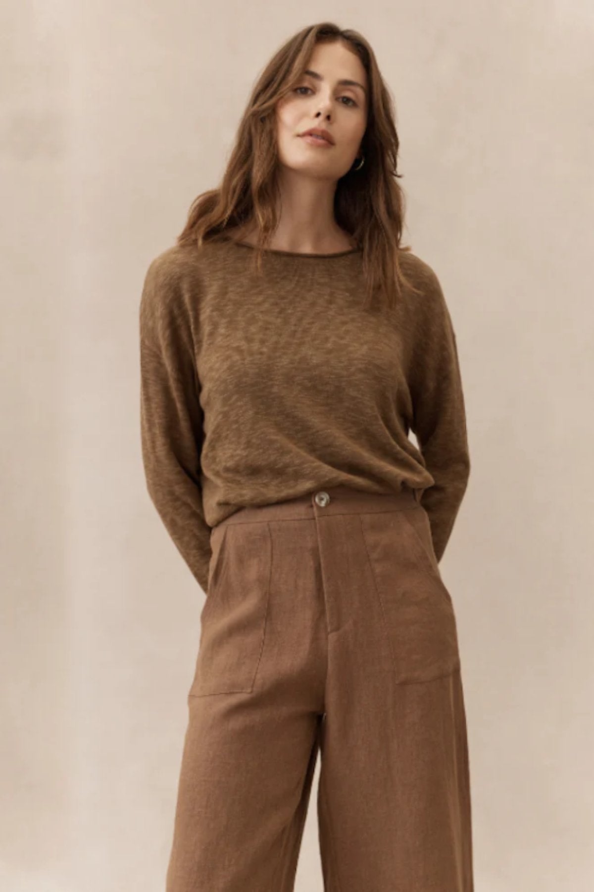 Jude Linen Pants - Mocha - Sare StoreLittle LiesPants