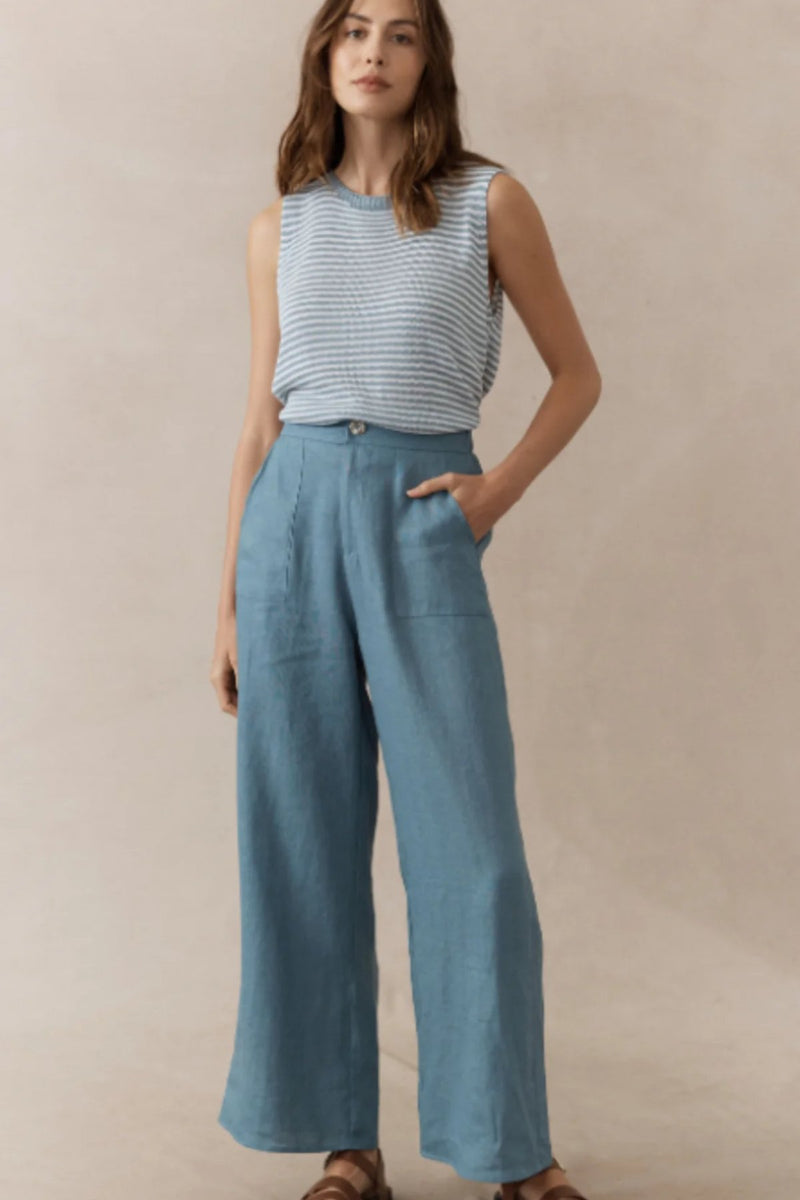 Jude Linen Pants - Pacific Blue - Sare StoreLittle LiesPants