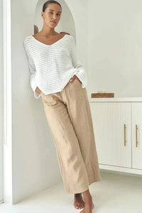 Jude Linen Pants - Taupe - Sare StoreLittle LiesPants