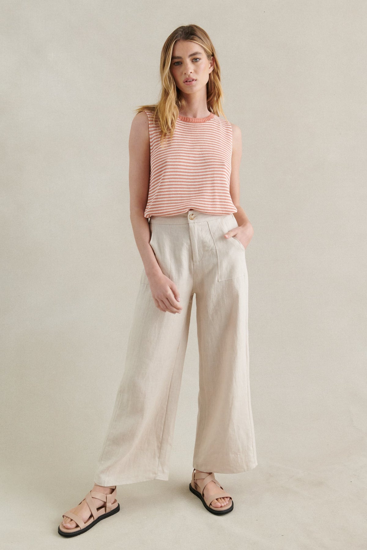 Jude Pants - Stone - Sare StoreLittle Lieslinen pants