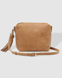 Kasey Crossbody Bag with Stripe Strap - Camel - Sare StoreLouenhideHandbag