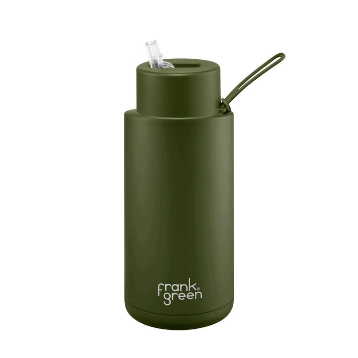 Khaki - Ceramic Reusable Bottle - 34oz / 1,000ml - Sare StoreFrank GreenDrink Bottle
