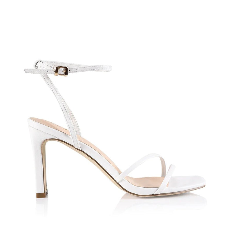 Kimmy Slim Strappy Heels- White - Sare StoreVerali ShoesShoes