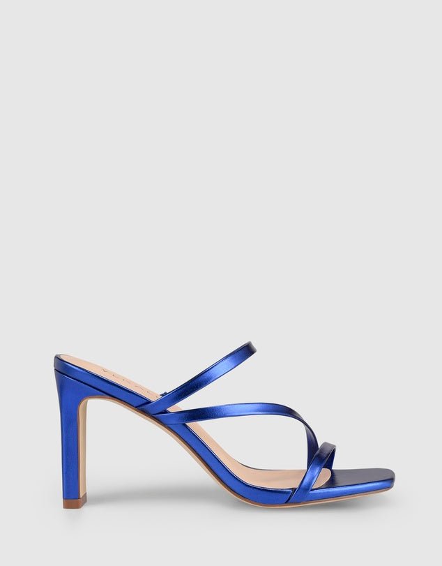 Kipper Block Heel Mules - Blue Metallic - Sare StoreVerali ShoesShoes