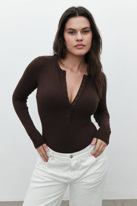 Lara Bodysuit - Chocolate - Sare StoreBayse BrandBodysuit