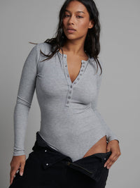 Lara Bodysuit - Grey Marle - Sare StoreBayse BrandBodysuit