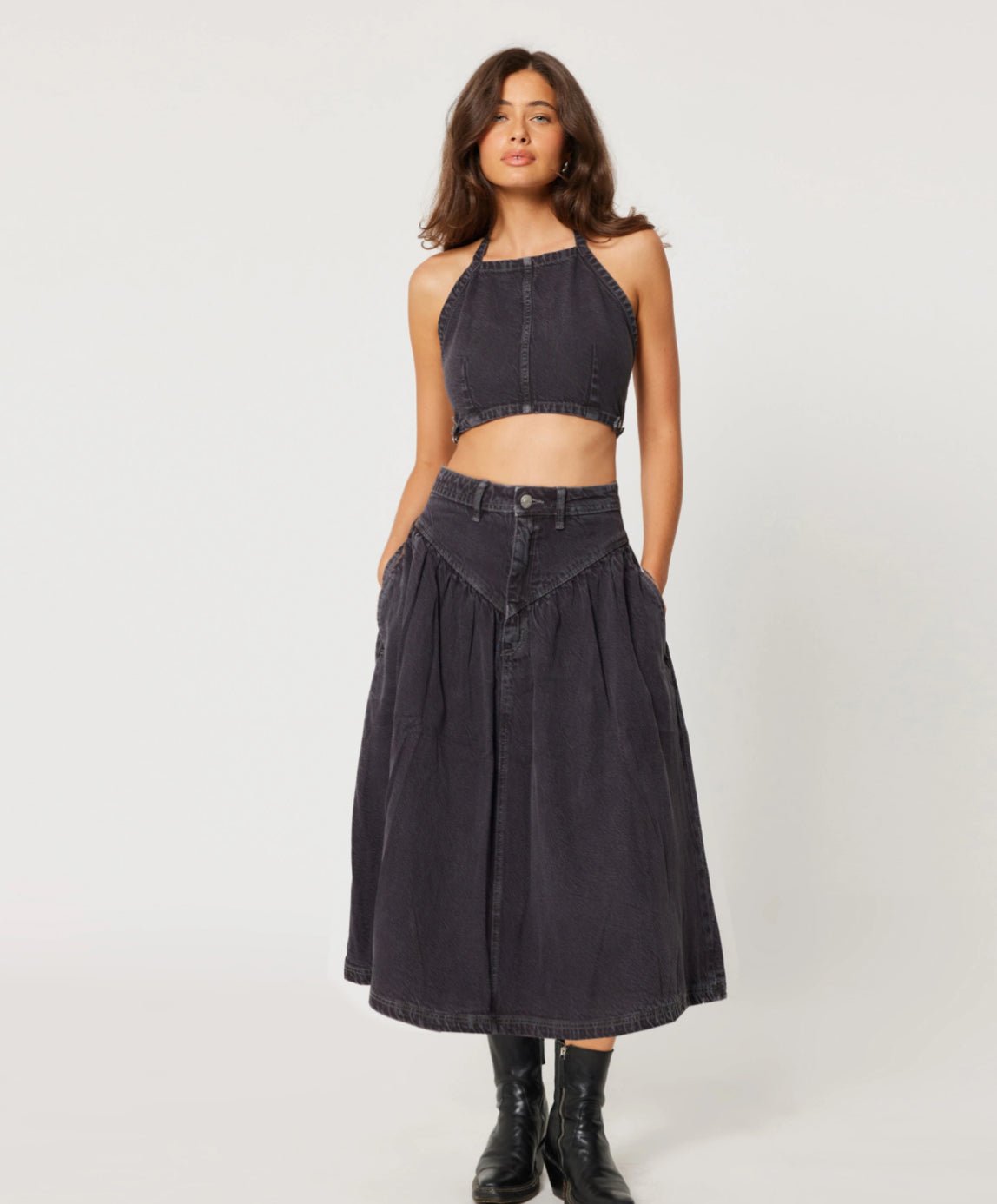 Leonie Skirt - Vintage Black - Sare StoreRollas JeansSkirt