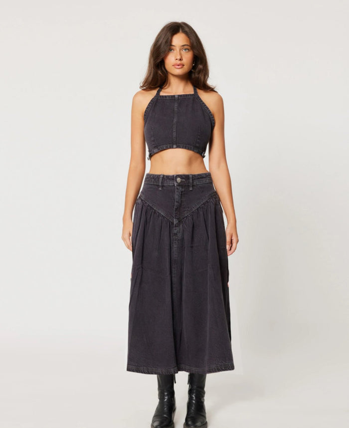 Leonie Skirt - Vintage Black - Sare StoreRollas JeansSkirt