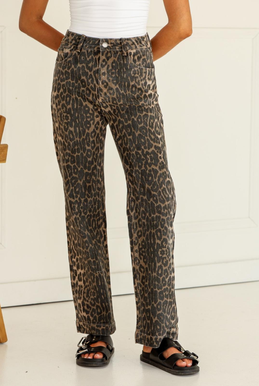 Leopard Baggy Stretch Jeans - Sare StoreSare StorePants