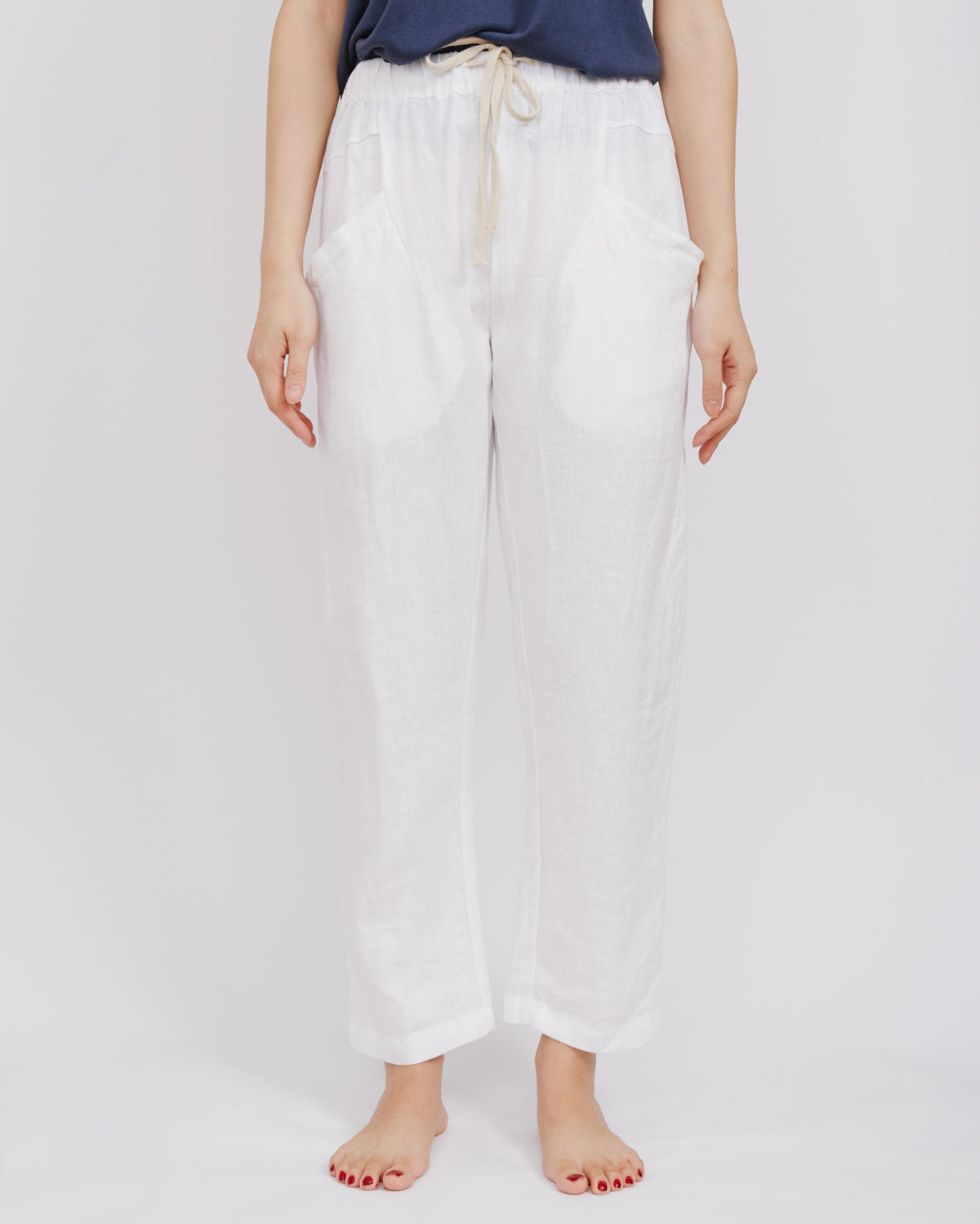 Linen Luxe Pants - White - Sare StoreLittle Lies