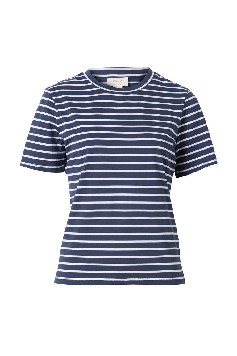 Little Tee In Organic Cotton - White/Navy Stripe - Sare StoreCeres LifeT-shirt