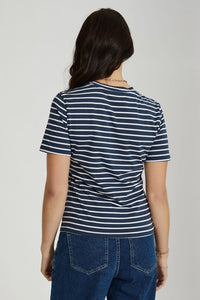 Little Tee In Organic Cotton - White/Navy Stripe - Sare StoreCeres LifeT-shirt