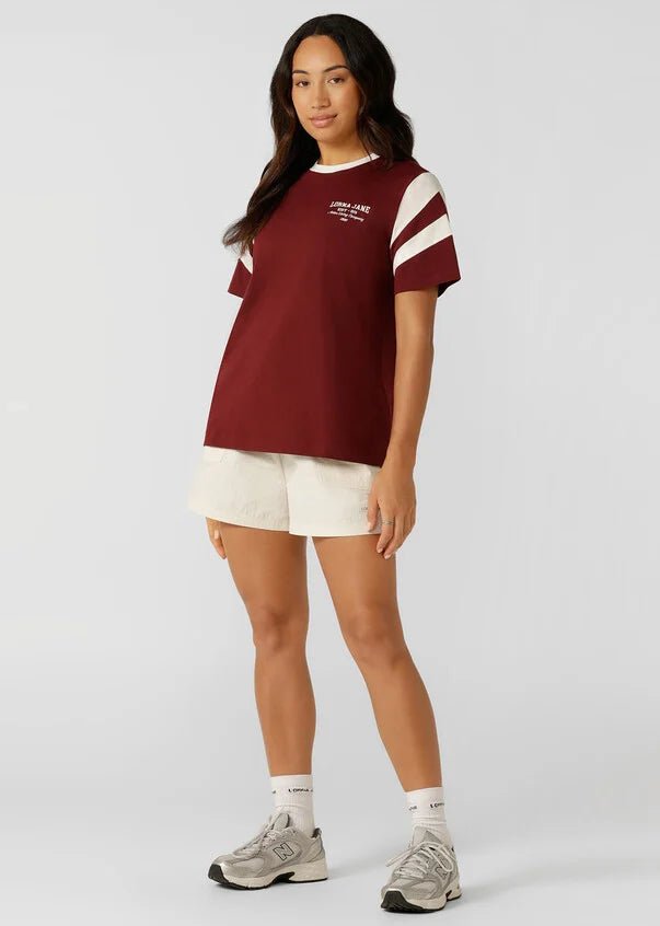 LJ Track T-Shirt - Merlot - Sare StoreLorna Janeactivewear