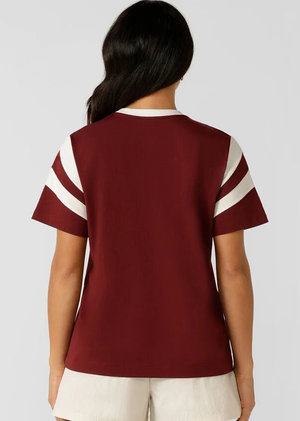 LJ Track T-Shirt - Merlot - Sare StoreLorna Janeactivewear