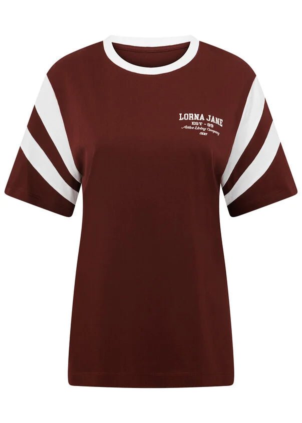 LJ Track T-Shirt - Merlot - Sare StoreLorna Janeactivewear