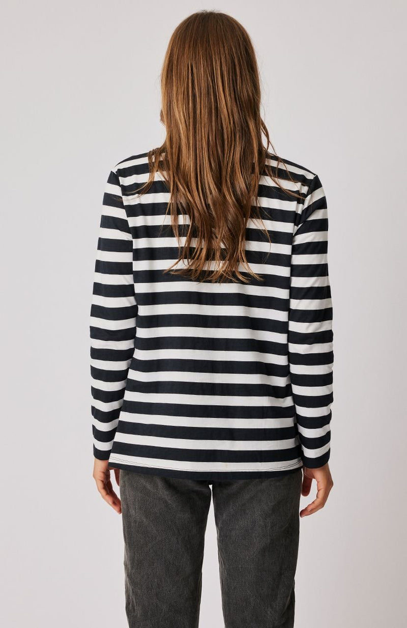 Lola Long Sleeve Top - Black/White Stripe - Sare StoreCartel & WillowTops