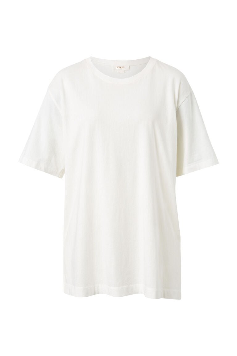 Longline Step Hem Tee - Vanilla - Sare StoreCeres LifeT-shirt