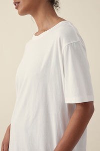 Longline Step Hem Tee - Vanilla - Sare StoreCeres LifeT-shirt