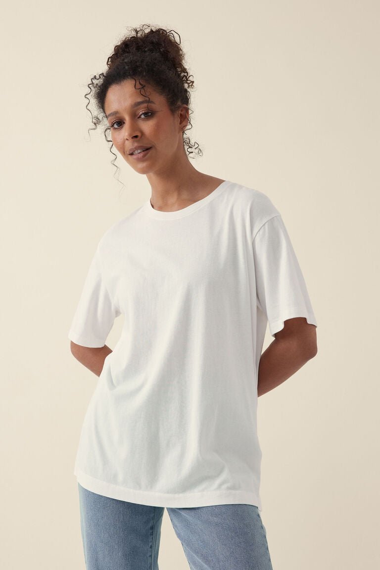 Longline Step Hem Tee - Vanilla - Sare StoreCeres LifeT-shirt