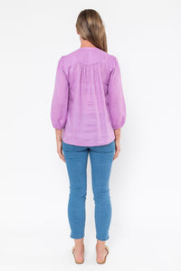 Loop Button Detail Top - Lavender - Sare StoreJumpShirts