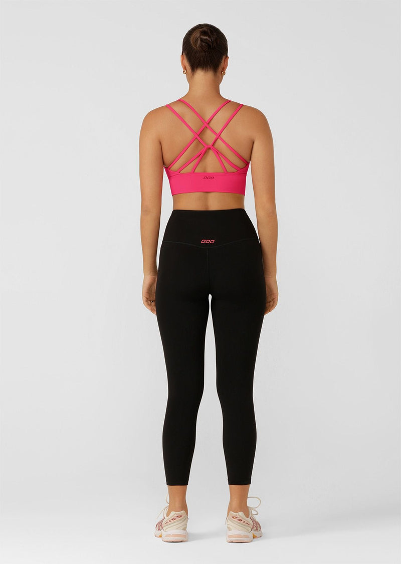 Lotus No Chafe Ankle Biter Leggings - Black/Raspberry - Sare StoreLorna JaneLeggings